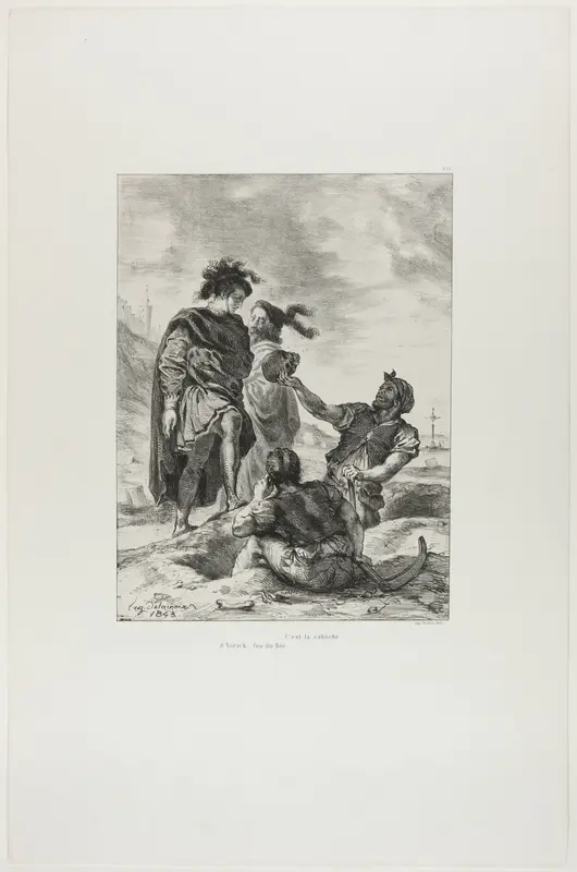 Hamlet and Horatio with the Gravediggers, plate 14 from Hamlet