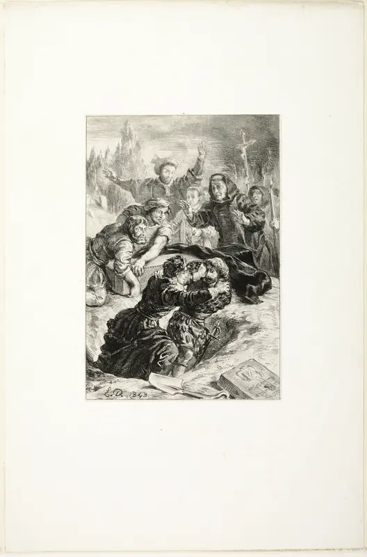 Hamlet and Laertes in Ophelia's Grave