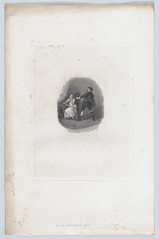 Hamlet and Ophelia (Shakespeare, Hamlet, Act II, Scene I) Wall Art by William Greatbach - High-Resolution Digital Print
