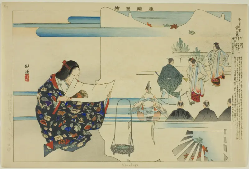 Hanakago, from the series "Pictures of No Performances (Nogaku Zue)"