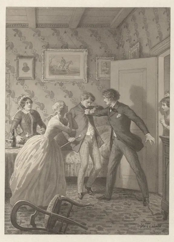 Handgemeen tussen baron van Tilbury en Galjart Wall Art by Unknown - High-Resolution Digital Print