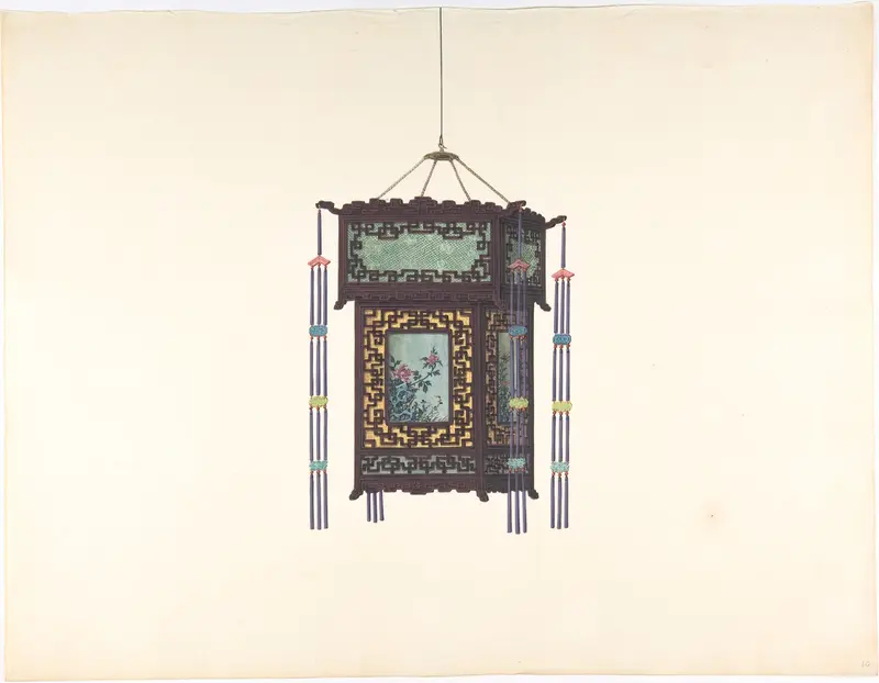 Hanging Lantern Wall Art by Anonymous, Chinese, 19th century - High-Resolution Digital Print