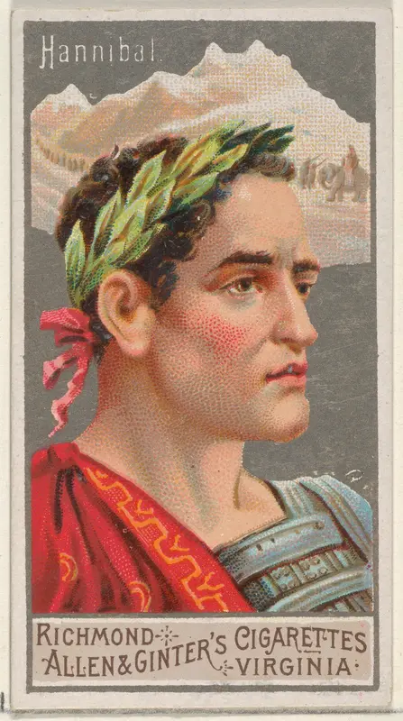 Hannibal, from the Great Generals series (N15) for Allen & Ginter Cigarettes Brands Wall Art by Allen & Ginter - High-Resolution Digital Print