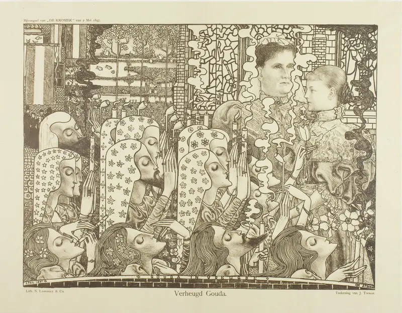 Happy Gouda Wall Art by Jan Toorop - High-Resolution Digital Print