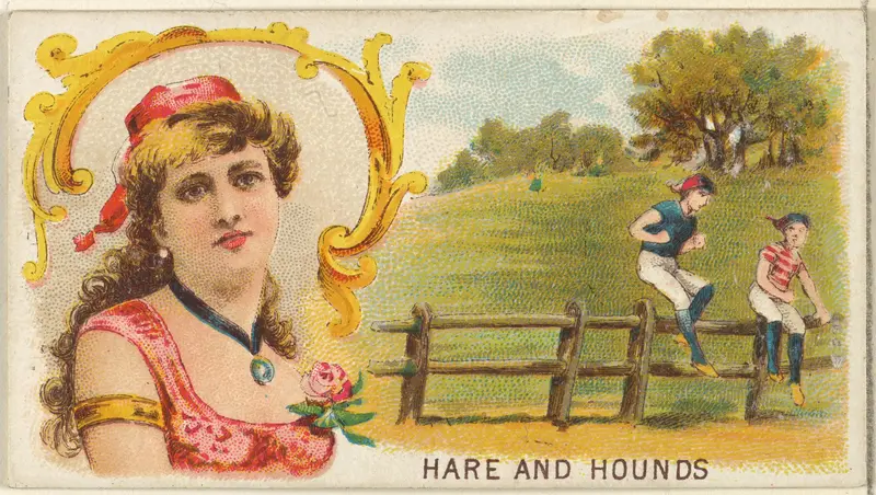 Hare and Hounds, from the Games and Sports series (N165) for Old Judge Cigarettes Wall Art by Goodwin & Company - High-Resolution Digital Print