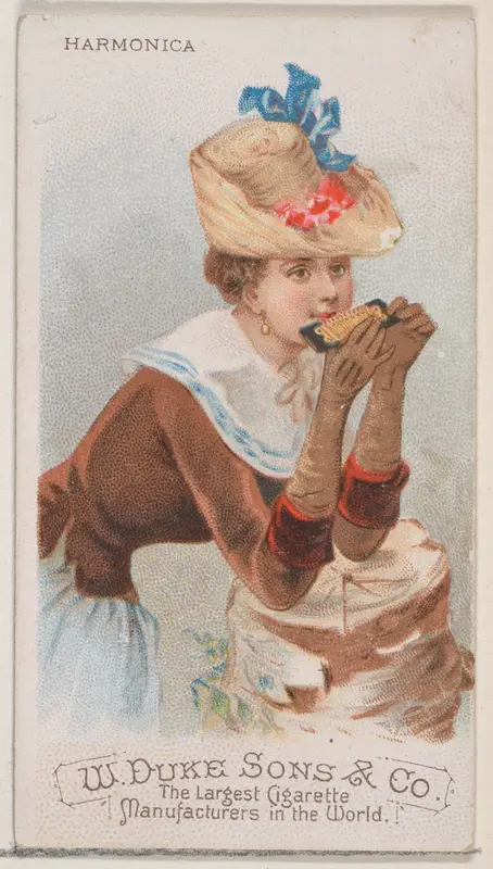 Harmonica, from the Musical Instruments series (N82) for Duke brand cigarettes Wall Art by W. Duke, Sons & Co. - High-Resolution Digital Print