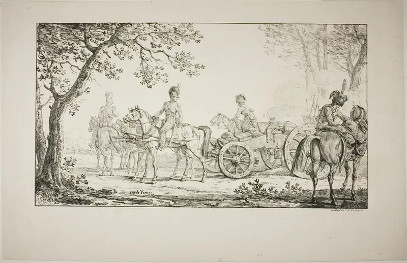 Harnessed Artillery Wall Art by Carle Vernet - High-Resolution Digital Print