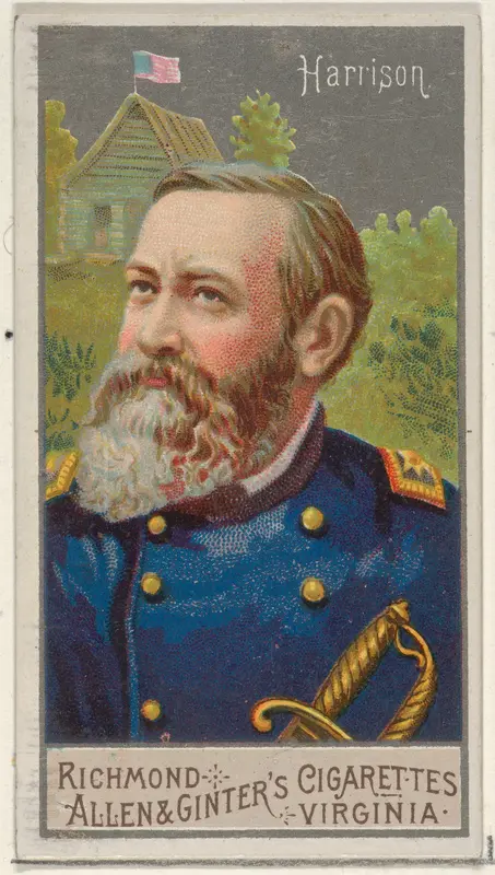 Harrison, from the Great Generals series (N15) for Allen & Ginter Cigarettes Brands Wall Art by Allen & Ginter - High-Resolution Digital Print