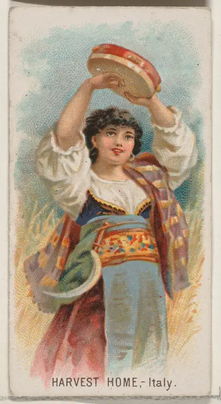 Harvest Home, Italy, from the Holidays series (N80) for Duke brand cigarettes Wall Art by W. Duke, Sons & Co. - High-Resolution Digital Print