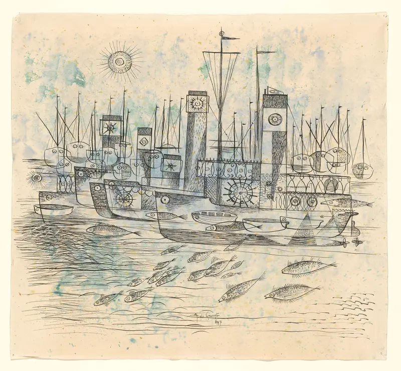 Haven met sleepboten Wall Art by Unknown - High-Resolution Digital Print