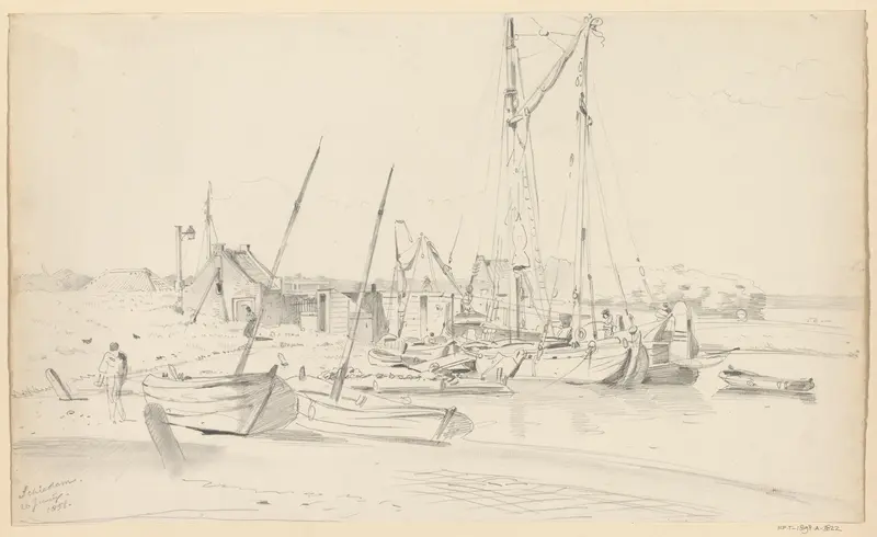 Haventje bij Schiedam Wall Art by Willem Anthonie van Deventer - High-Resolution Digital Print