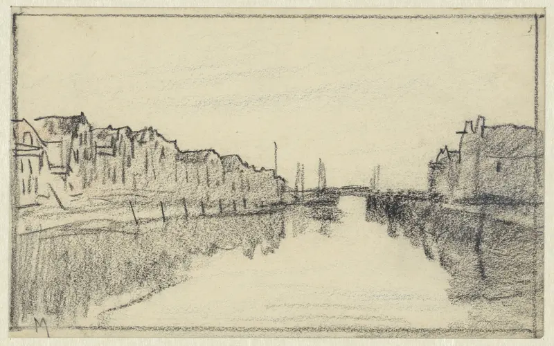 Haventje of stadsgracht Wall Art by Adolf le Comte - High-Resolution Digital Print