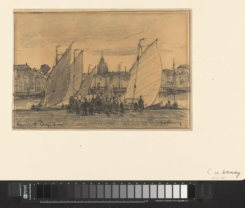 Haventje te Dieppe Wall Art by Kees van Waning - High-Resolution Digital Print