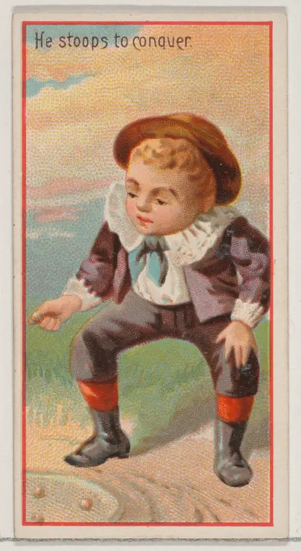 He Stoops to Conquer, from the Jokes series (N87) for Duke brand cigarettes Wall Art by W. Duke, Sons & Co. - High-Resolution Digital Print