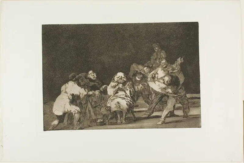 He who does not like thee will defame thee in jest, plate 17 from Los Proverbios