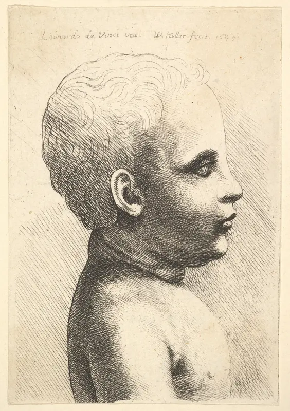 Head and shoulder of a child, in profile to right Wall Art by Wenceslaus Hollar - High-Resolution Digital Print