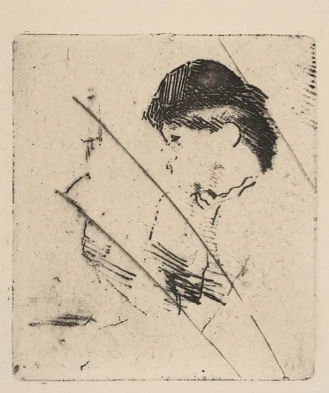Head and Shoulders of a Young Woman in Profile I