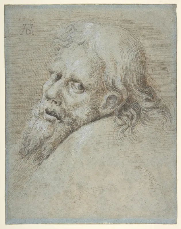 Head of a Bearded Man Wall Art by Hans Hoffmann - High-Resolution Digital Print