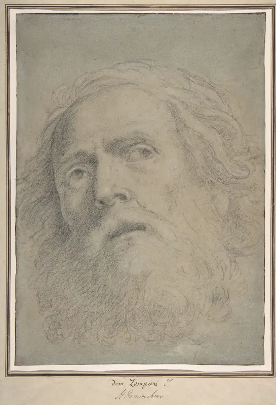 Head of a Bearded Man Wall Art by Domenichino (Domenico Zampieri) - High-Resolution Digital Print