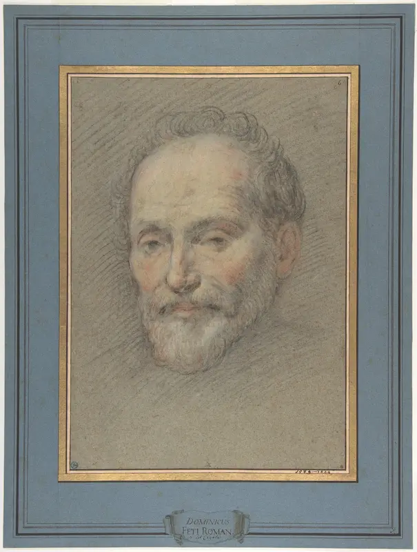 Head of a Bearded Man Wall Art by Domenico Fetti - High-Resolution Digital Print