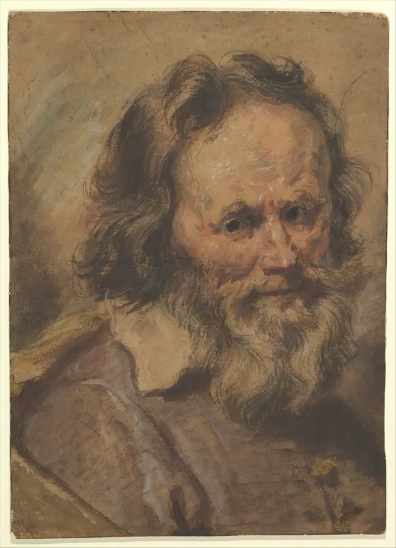 Head of a Bearded Man Wall Art by Giovanni Serodine - High-Resolution Digital Print