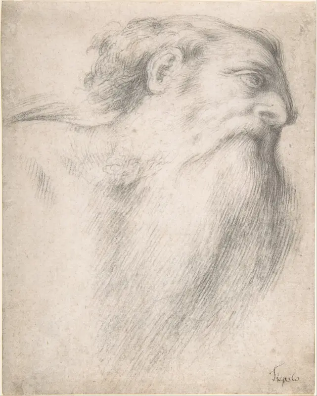 Head of a Bearded Man Wall Art by Lorenzo Lotto - High-Resolution Digital Print