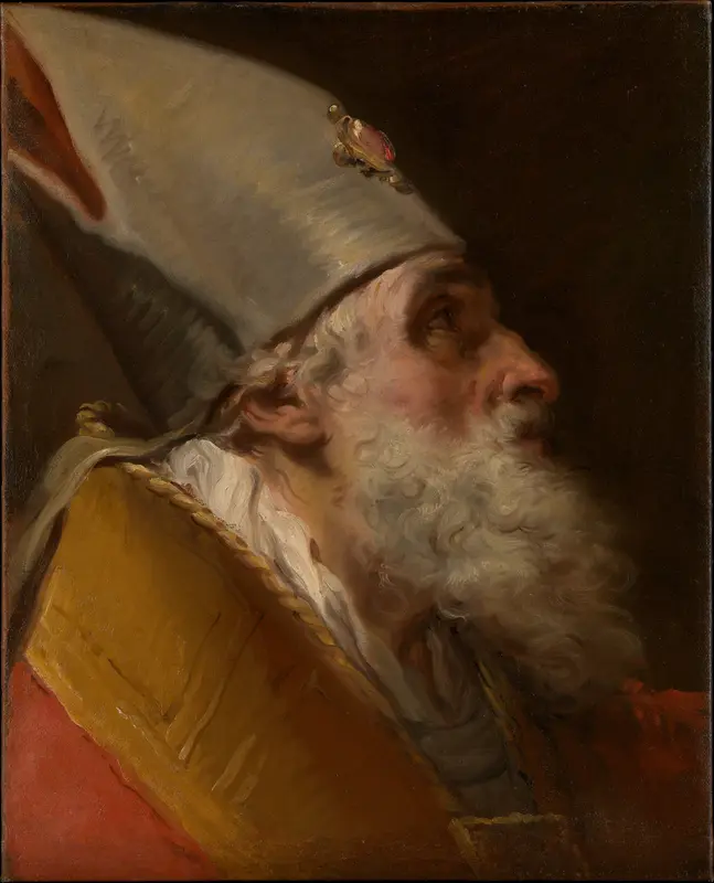 Head of a Bishop Wall Art by Gaetano Gandolfi - High-Resolution Digital Print