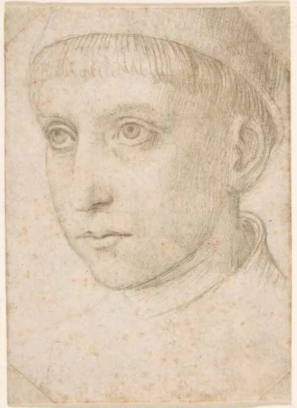 Head of a Boy Wall Art by Master of the Legend of Saint Ursula - High-Resolution Digital Print