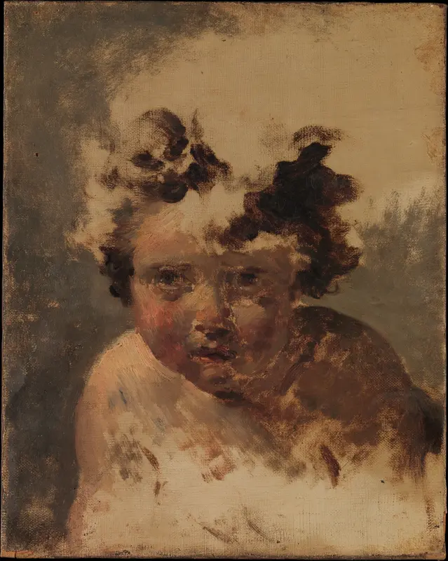 Head of a Child Wall Art by Jacques Louis David - High-Resolution Digital Print
