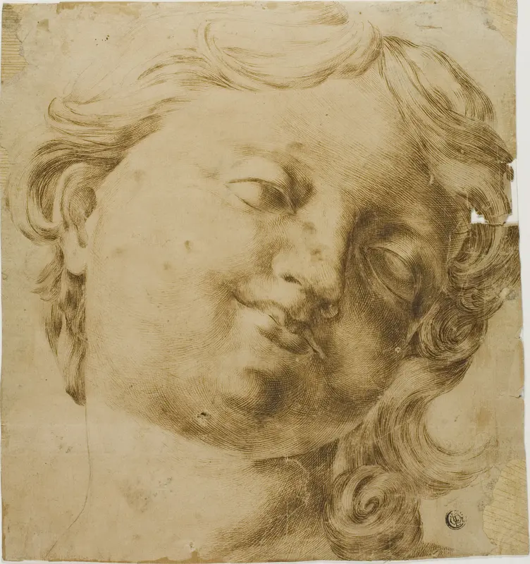 Head of a Child Wall Art by Domenico Peruzzini - High-Resolution Digital Print