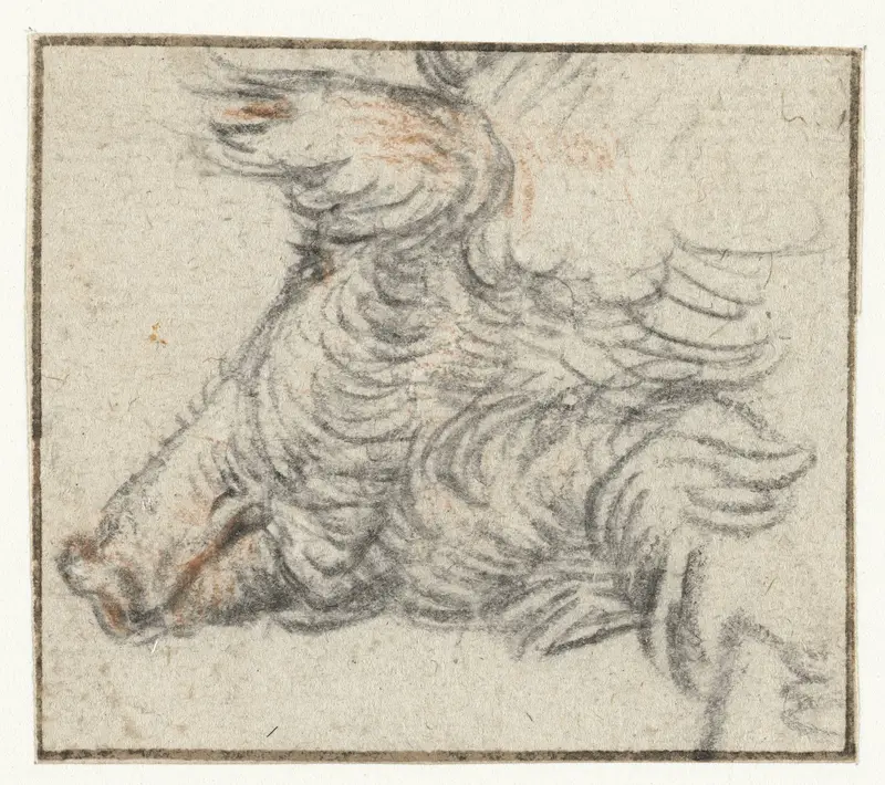 Head of a Female Wild Boar, Facing Left / Verso: Fragment of a Sketch of a Portrait or Animal Study Wall Art by Unknown - High-Resolution Digital Print