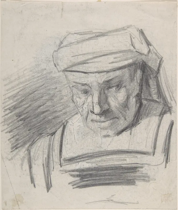 Head of a figure wearing a turban Wall Art by Félicien Rops - High-Resolution Digital Print