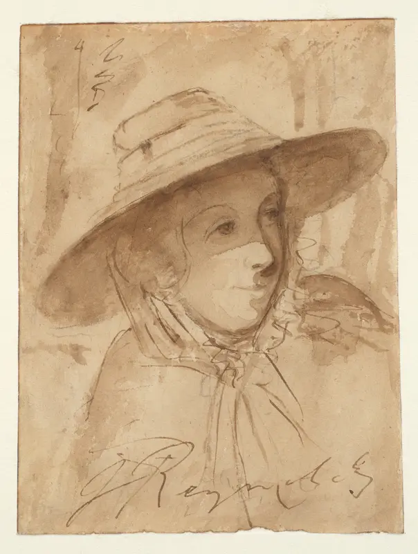 Head of a Lady with Hat Wall Art by Unknown - High-Resolution Digital Print