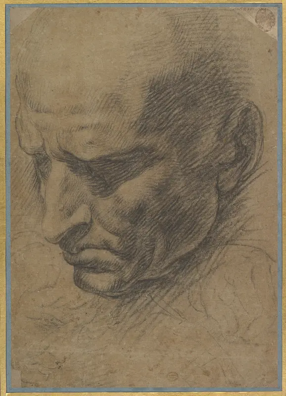 Head of a Man Wall Art by Anonymous, Italian, Roman, 16th century - High-Resolution Digital Print