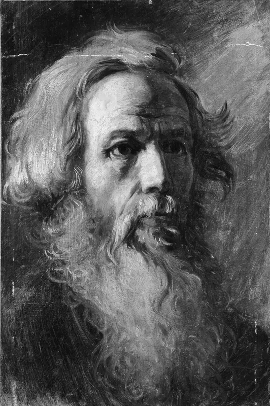 Head of a Man Wall Art by Vasilii Grigorievich Perov - High-Resolution Digital Print