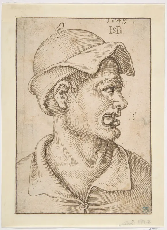 Head of a Man Wall Art by Sebald Beham - High-Resolution Digital Print