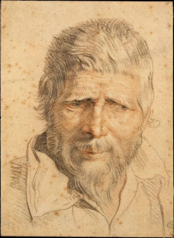 Head of a Man Wall Art by Flemish - High-Resolution Digital Print