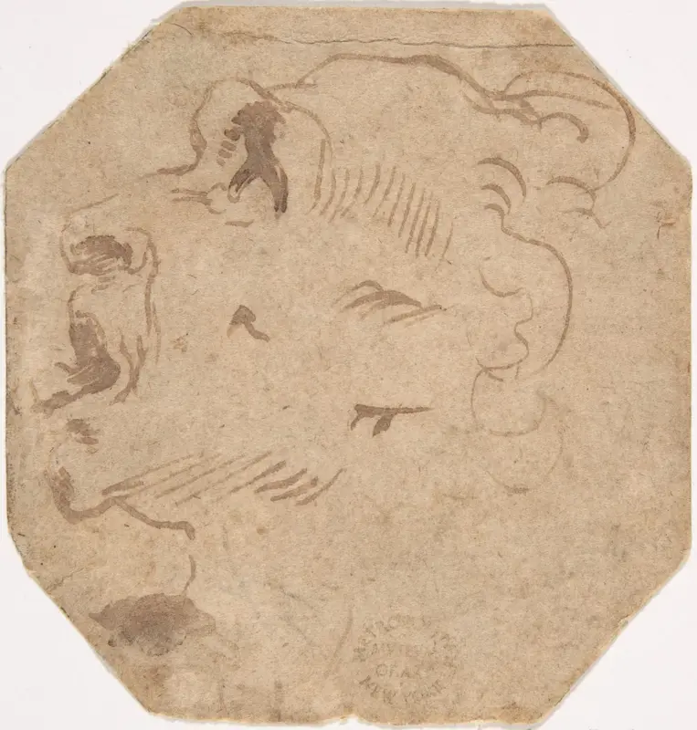 Head of a Man in Profile Wall Art by Anonymous, Italian, 16th century - High-Resolution Digital Print