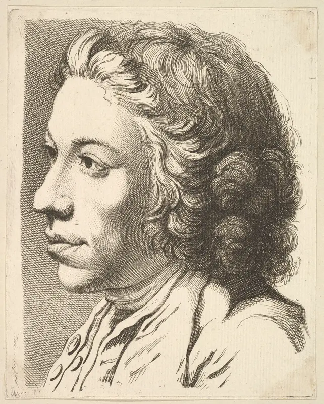 Head of a Man in Profile, from Livre de Têtes Gravées d'apres F. Boucher et Autres (Book of Heads Engraved after F. Boucher and Others) Wall Art by Anonymous, French, 18th century - High-Resolution Digital Print