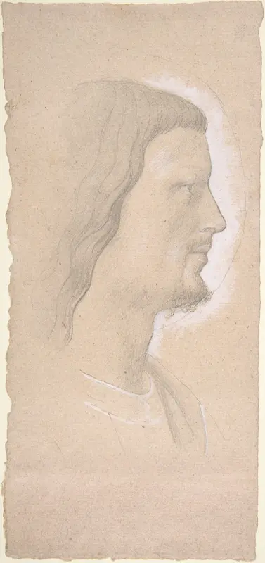 Head of a Saint (profile to the right), after Fra Angelico Wall Art by Edgar Degas - High-Resolution Digital Print