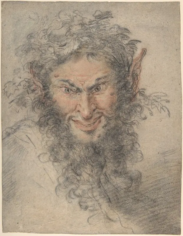 Head of a Satyr Wall Art by Antoine Watteau - High-Resolution Digital Print