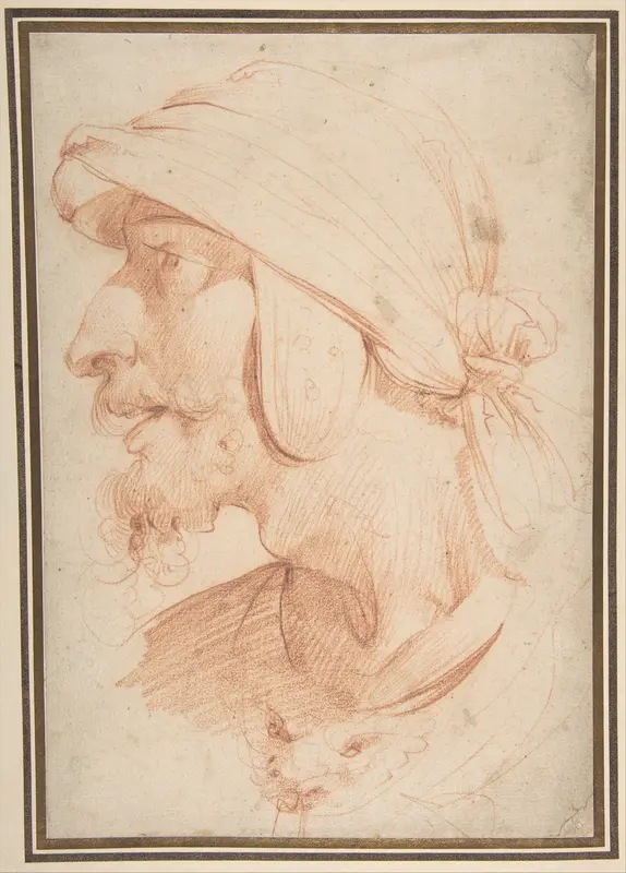 Head of a Warrior Wall Art by Cavaliere d'Arpino (Giuseppe Cesari) - High-Resolution Digital Print