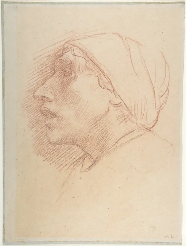 Head of a Woman Wall Art by Alphonse Legros - High-Resolution Digital Print