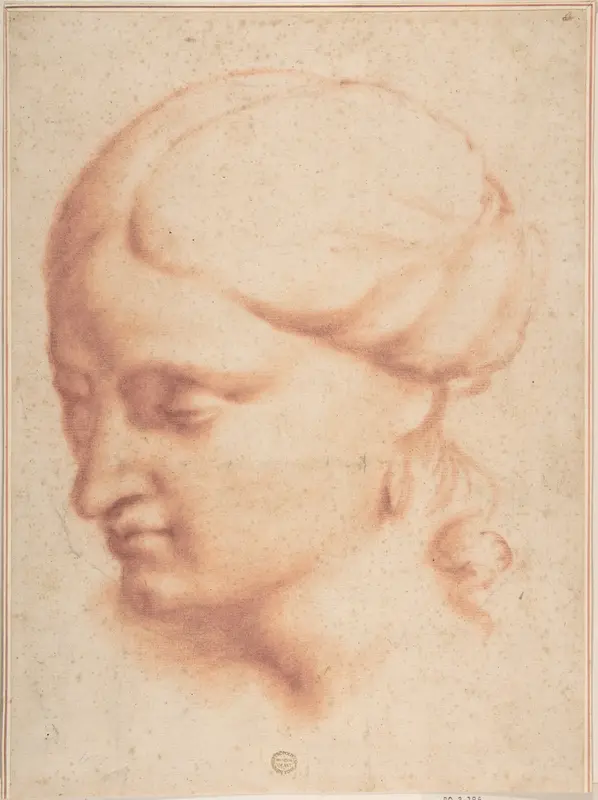 Head of a Woman Wall Art by Anonymous, Italian, Roman-Bolognese, 17th century - High-Resolution Digital Print