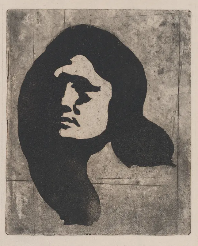 Head of a Woman Wall Art by Eugène Carrière - High-Resolution Digital Print