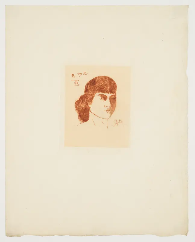 Head of a Woman Wall Art by Dr. Paul Gachet - High-Resolution Digital Print