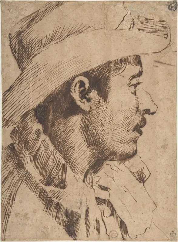 Head of a Young Man Wall Art by Anonymous, Italian, Bolognese, 17th century - High-Resolution Digital Print