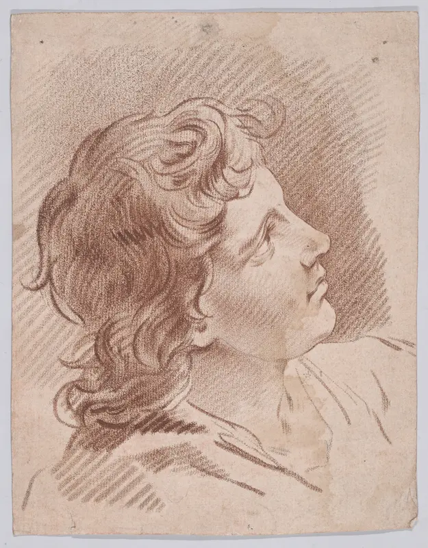 Head of a Young Man Wall Art by Gilles Demarteau - High-Resolution Digital Print