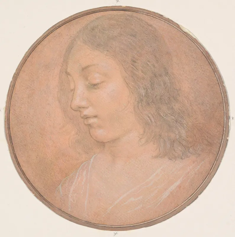 Head of a Young Woman Wall Art by Lorenzo di Credi (Lorenzo d'Andrea d'Oderigo) - High-Resolution Digital Print