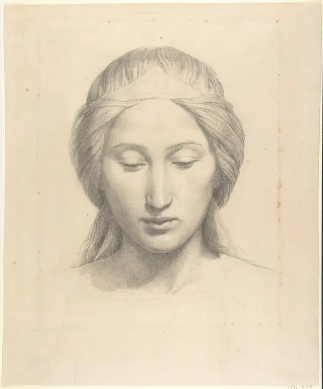 Head of an Angel Wall Art by Alphonse-Henri Périn - High-Resolution Digital Print